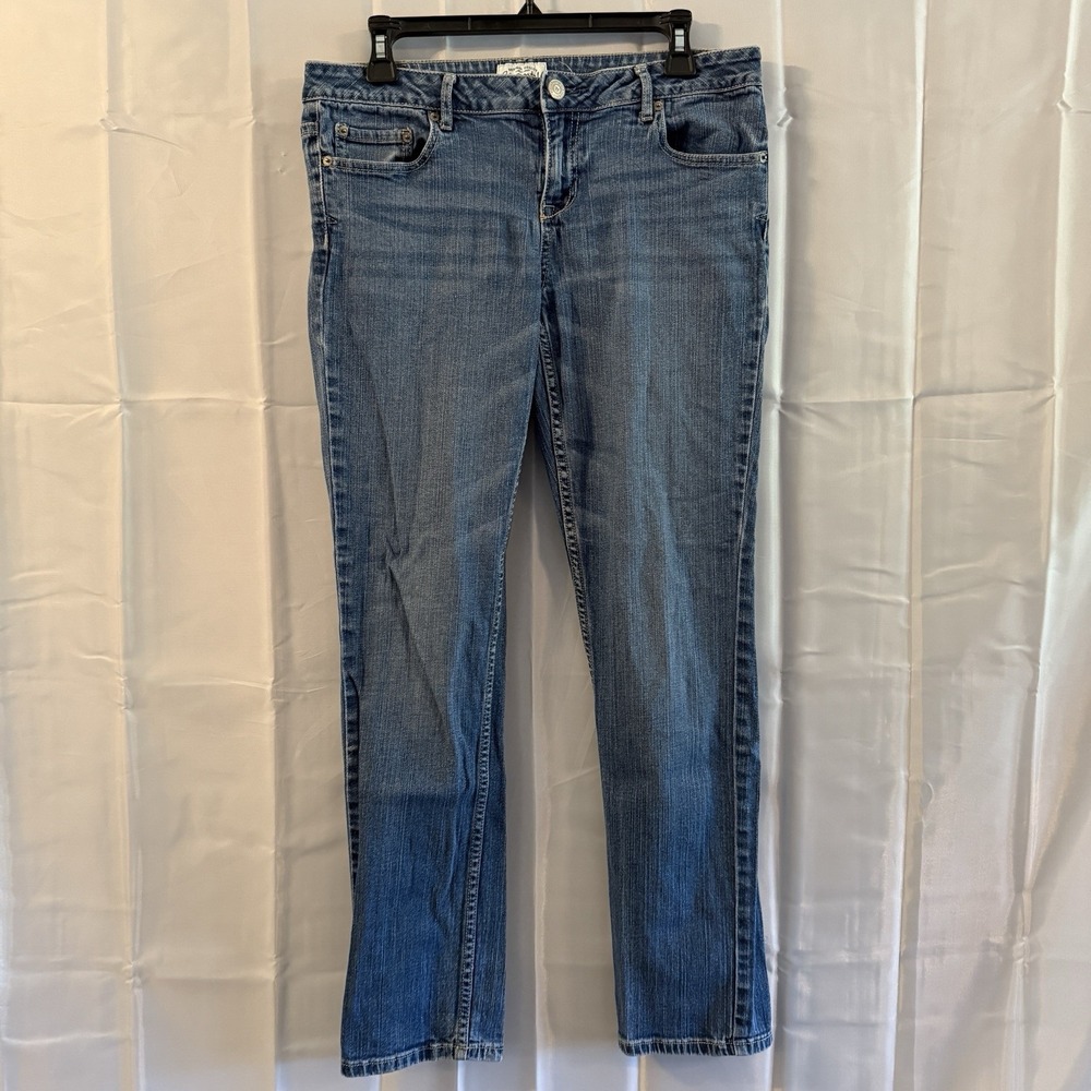 Aeropostale Womens Jeans 11/12 30x30 Bayla Skinny Low Rise Blue Denim Pants‎